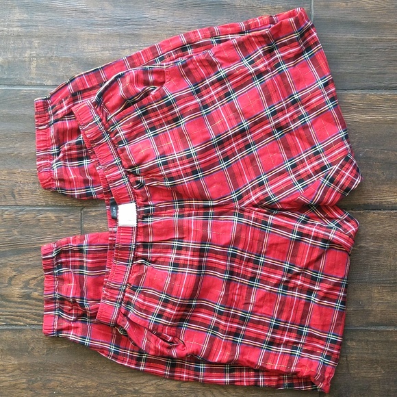 J. Crew Other - J.Crew Red Plaid Jogger Pajama Pants - Medium